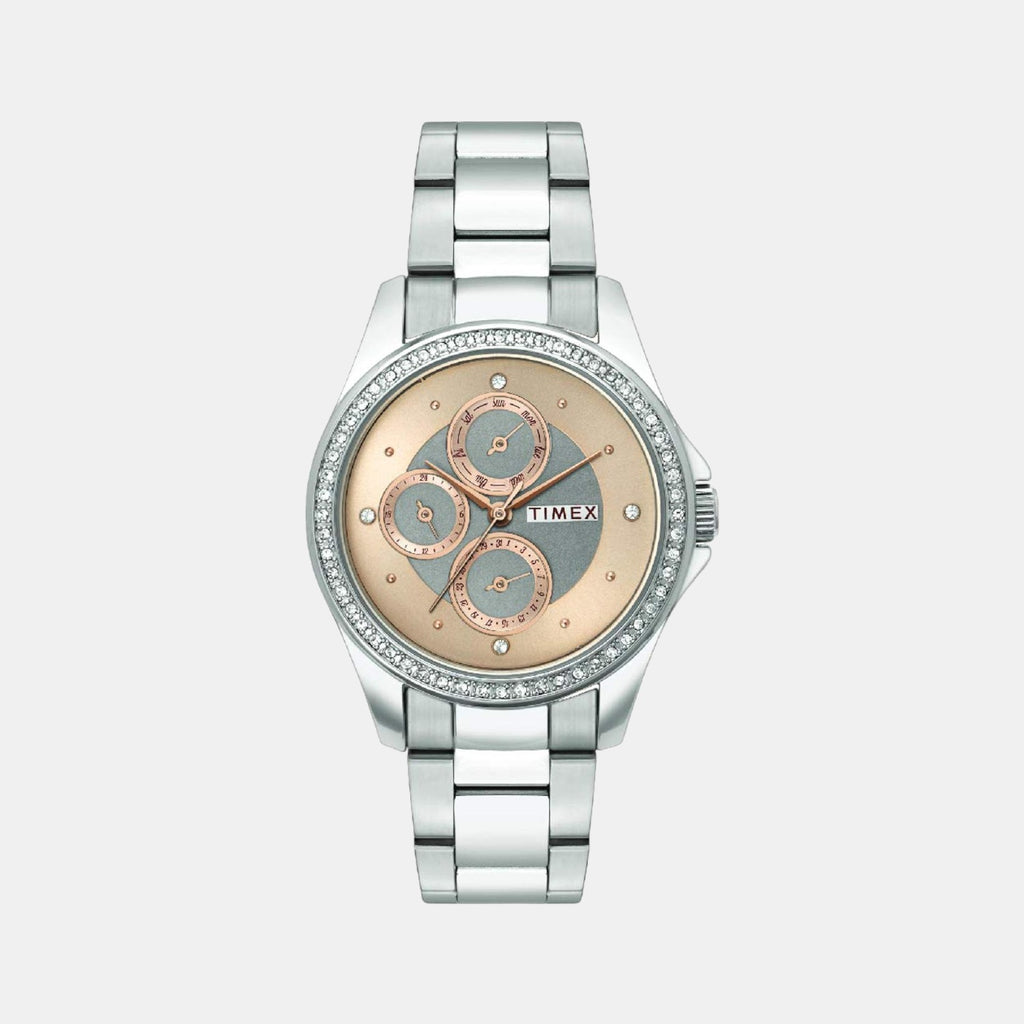 Timex Round Rose Gold Chronograph watch