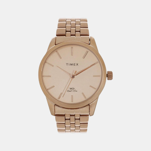 Female Rose Gold Analog Stainless Steel Watch TWEL13102