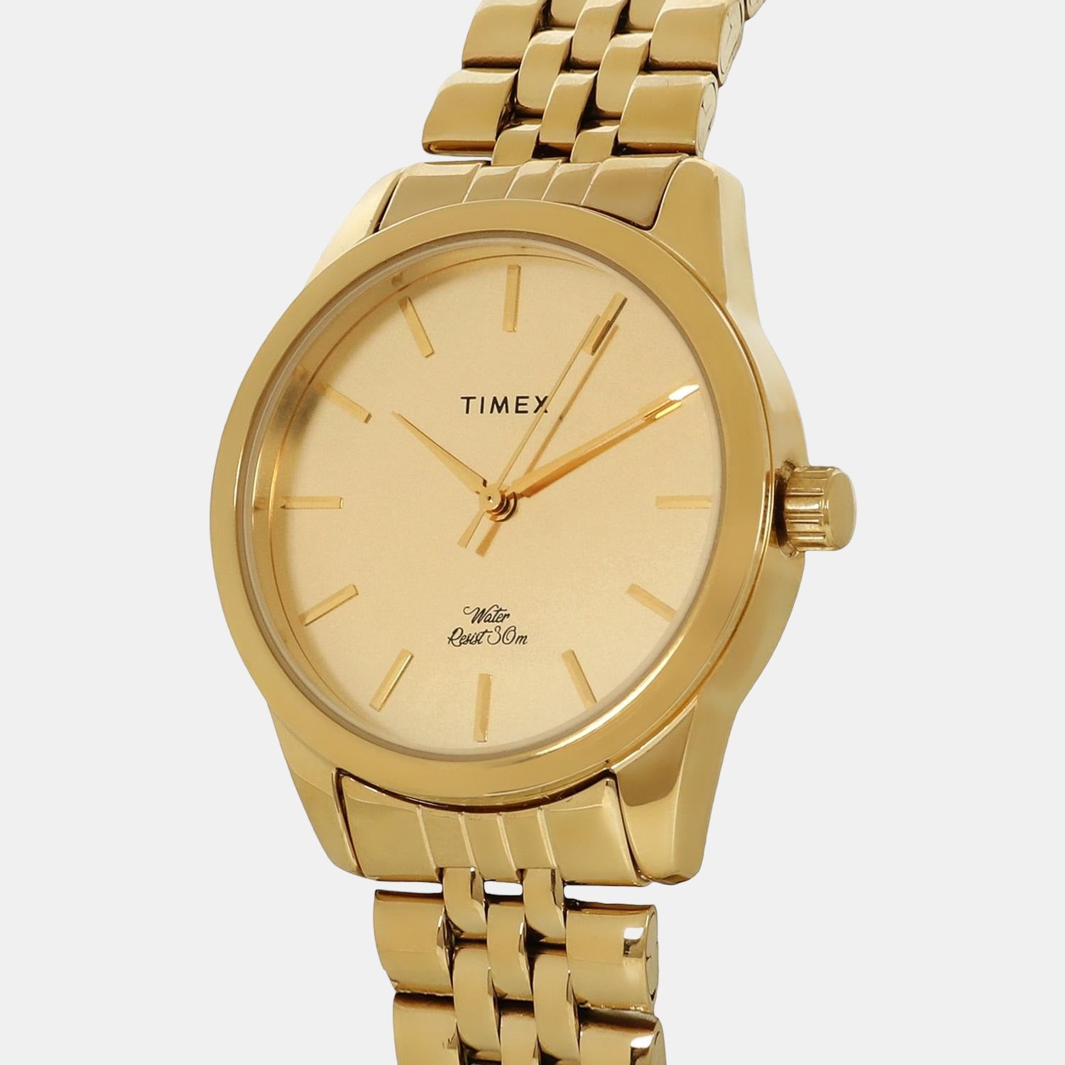Timex Women Round Gold watch