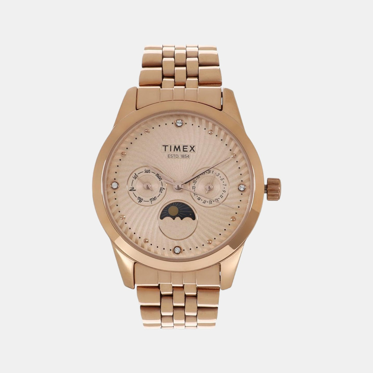 Timex Round Rose Gold Chronograph watch