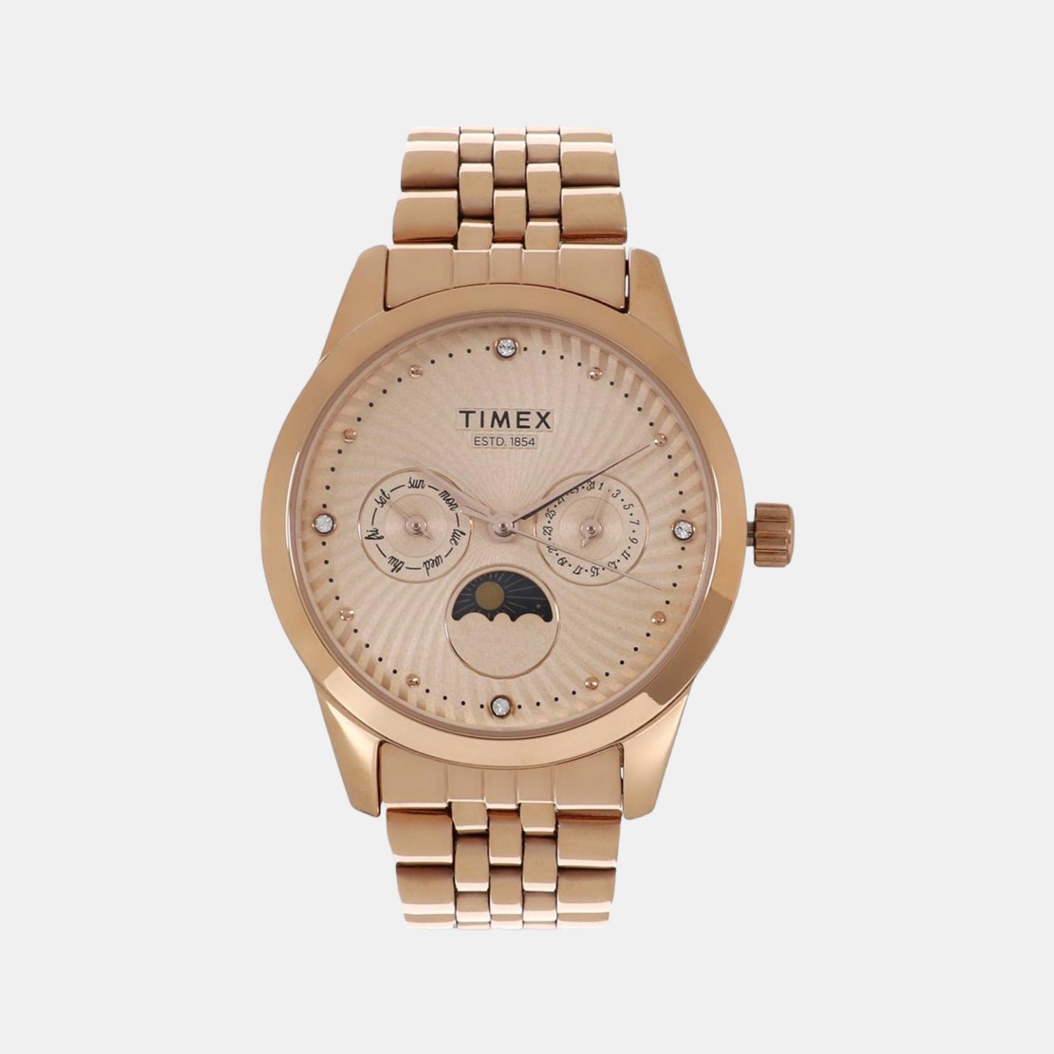 Timex Round Rose Gold Chronograph watch