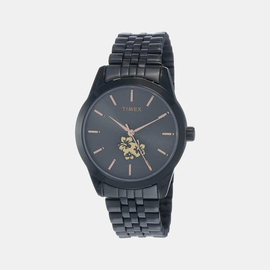 Female Black Analog Stainless Steel Watch TWEL13112