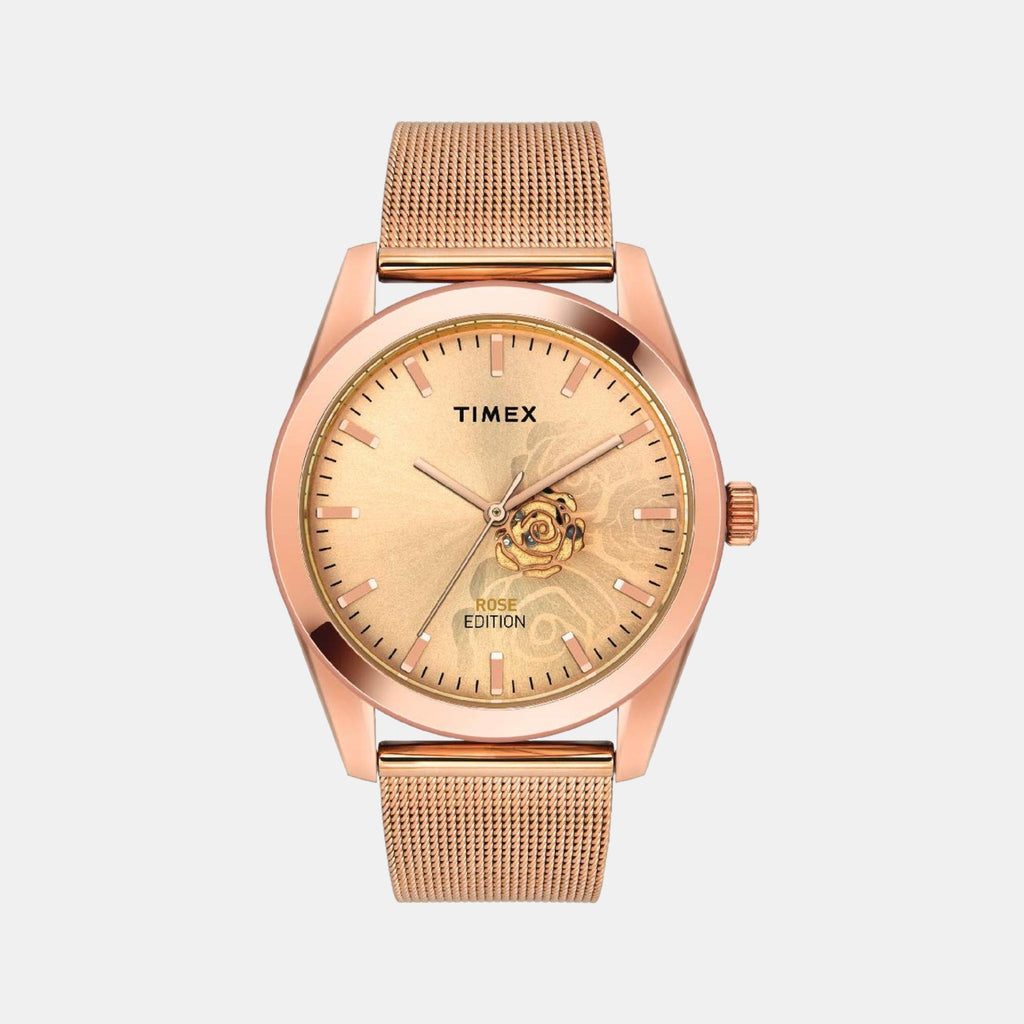 Timex Round Rose Gold Analog watch