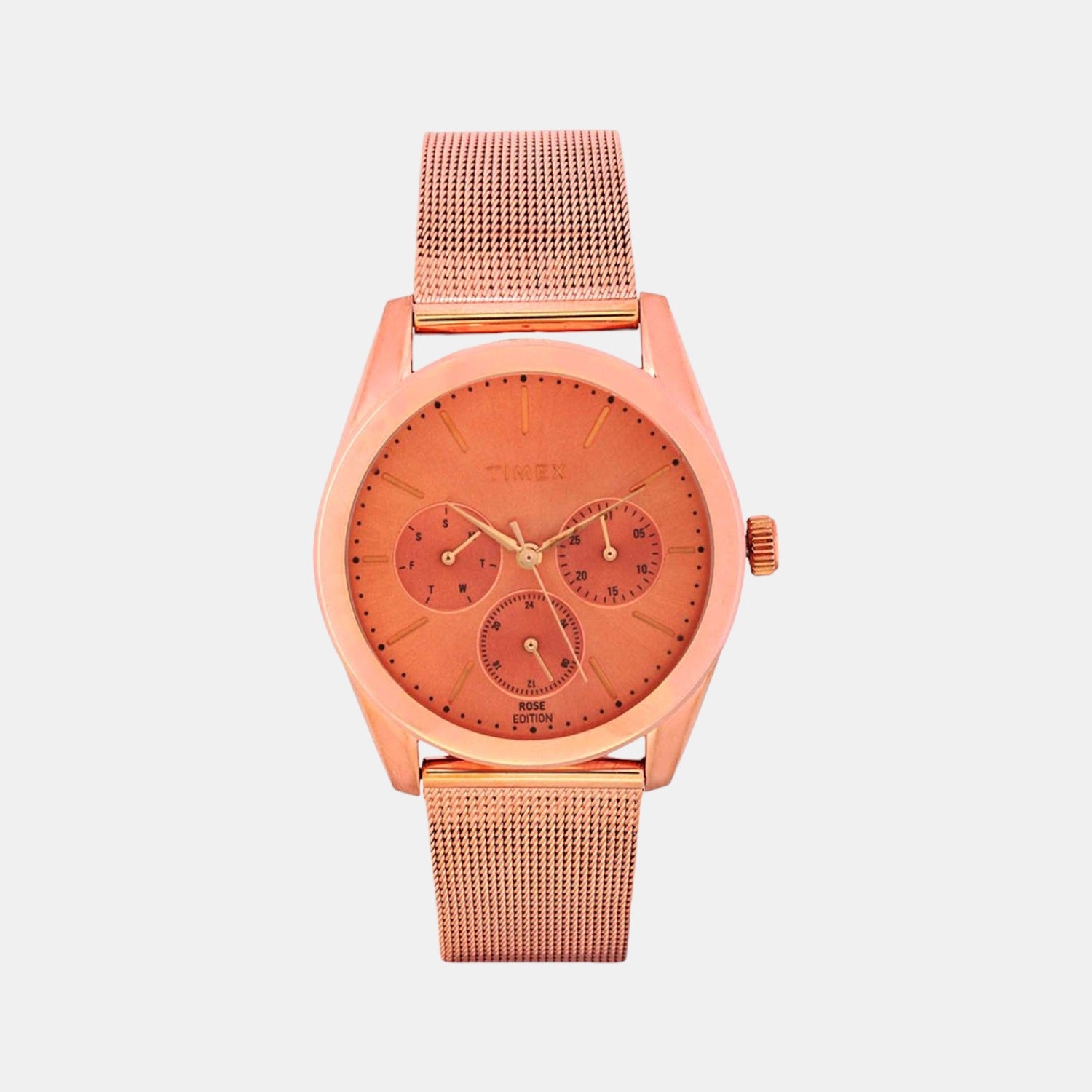 Timex Round Rose Gold Chronograph watch