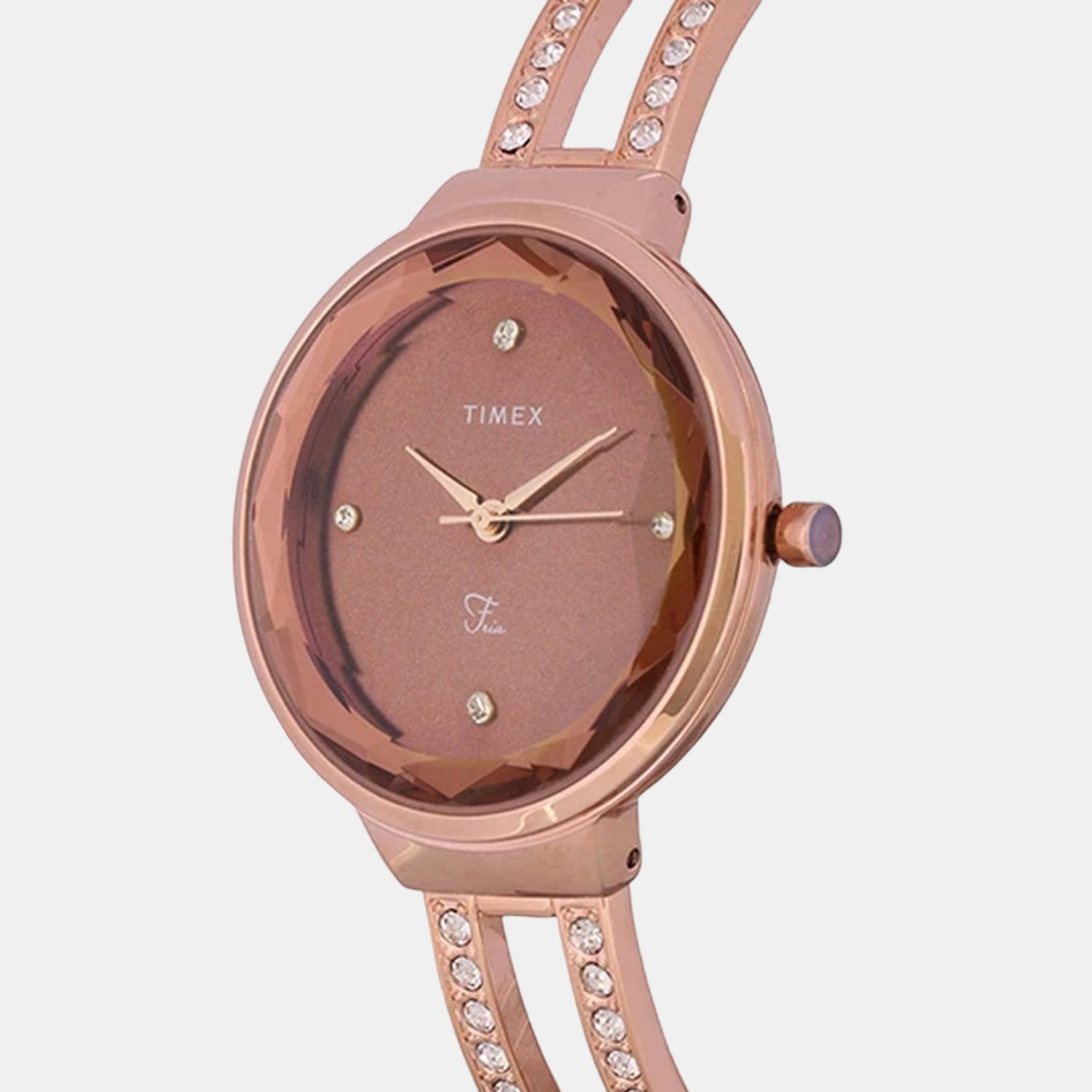 Timex Women Round Brown watch