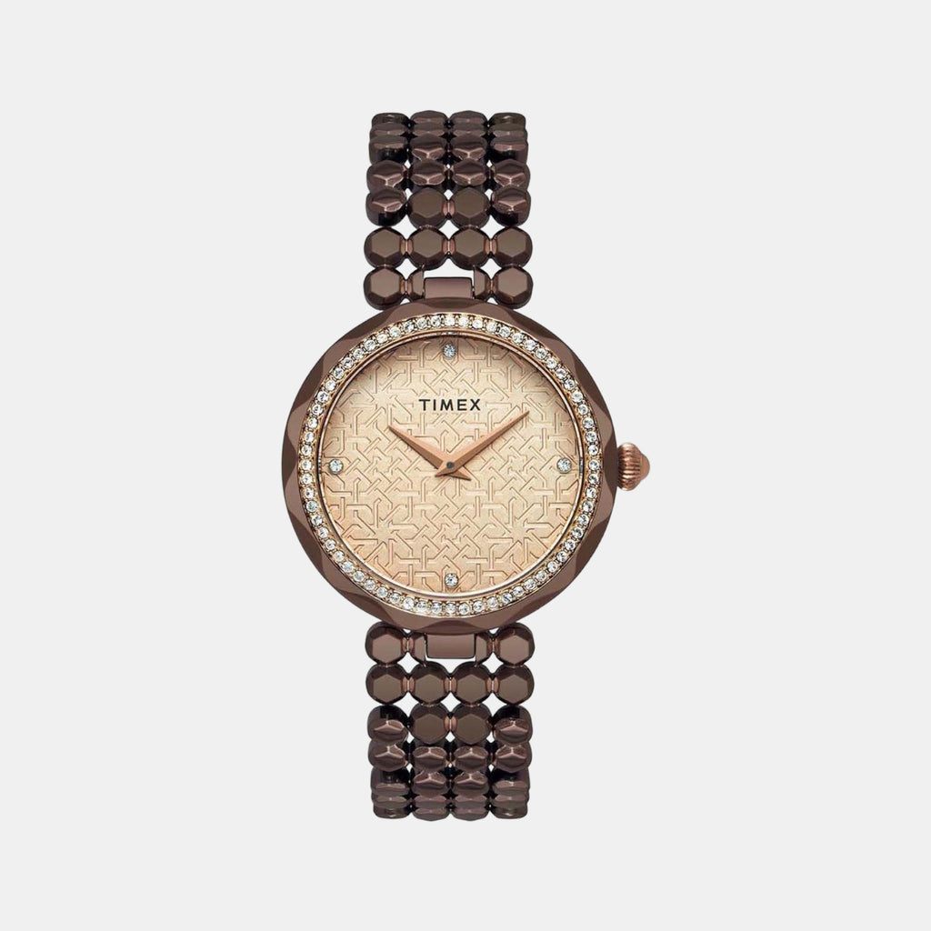Timex Round Rose Gold Analog watch