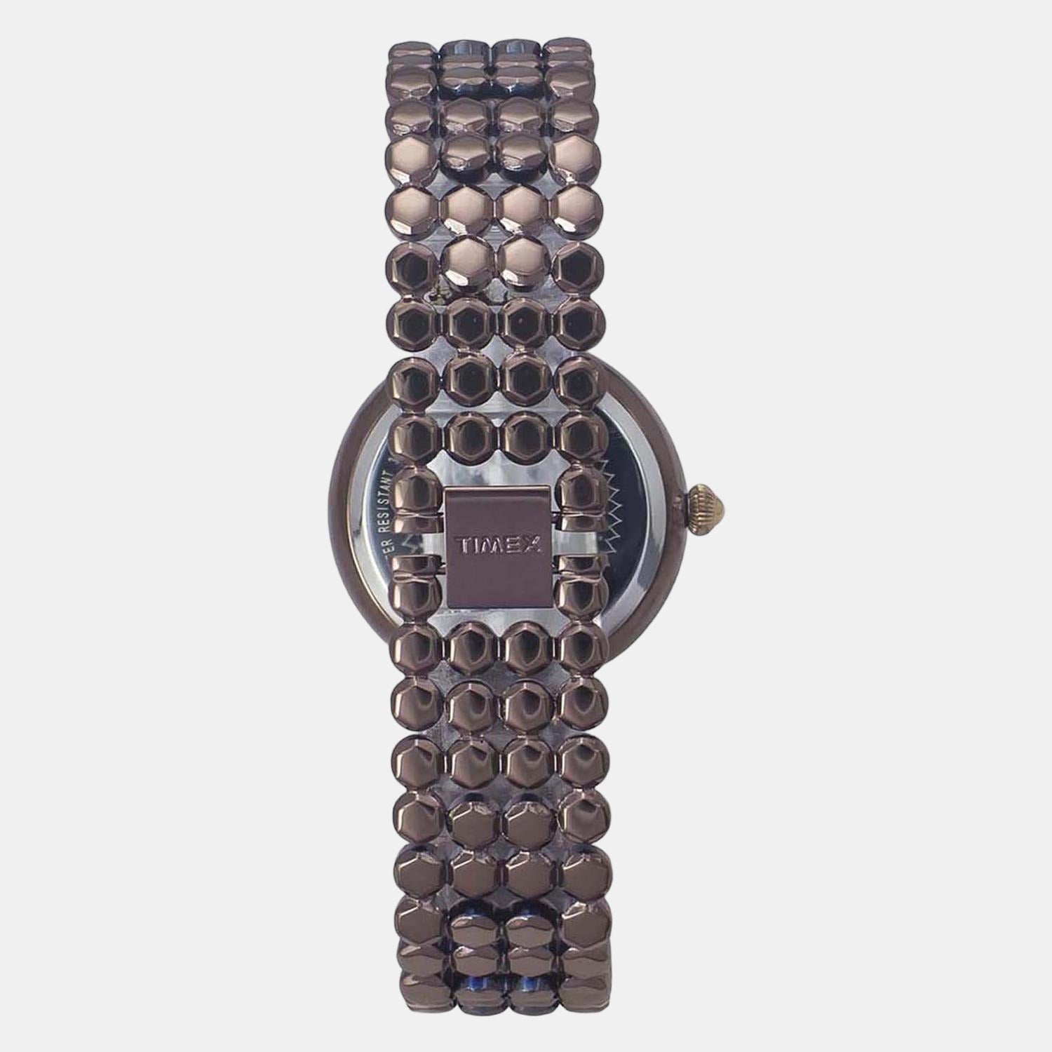 Timex Women Round Rose Gold watch