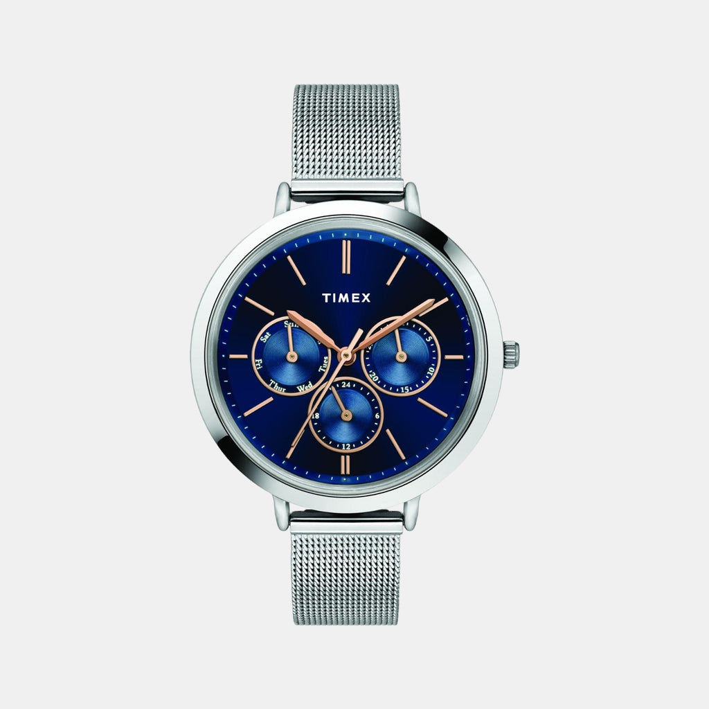 Timex Round Blue Chronograph watch