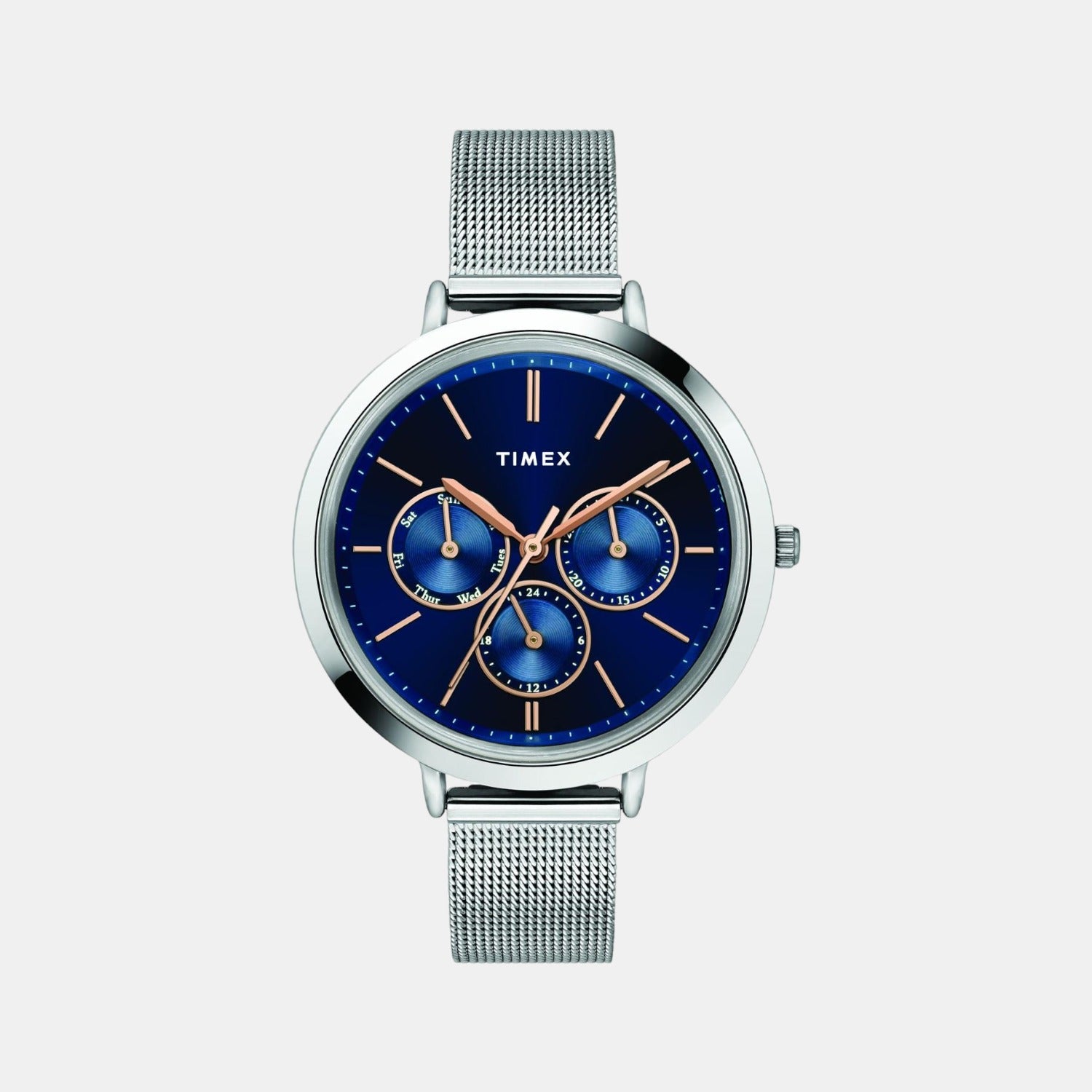 Timex Round Blue Chronograph watch