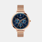Timex Round Blue Chronograph watch
