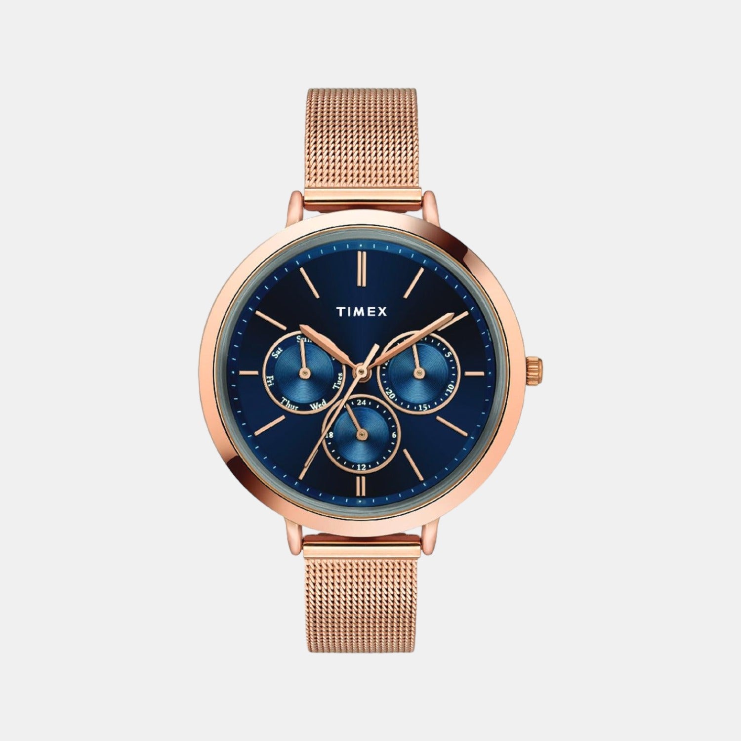 Timex Round Blue Chronograph watch