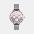 Timex Round Silver Chronograph watch