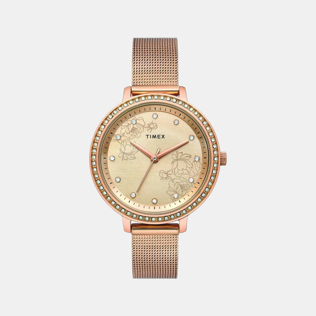 Timex Round Rose Gold Analog watch