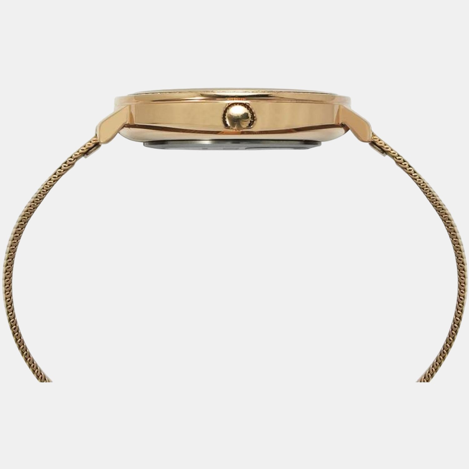 Timex Women Round Rose Gold watch