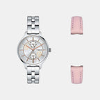 Timex Round Silver Chronograph watch