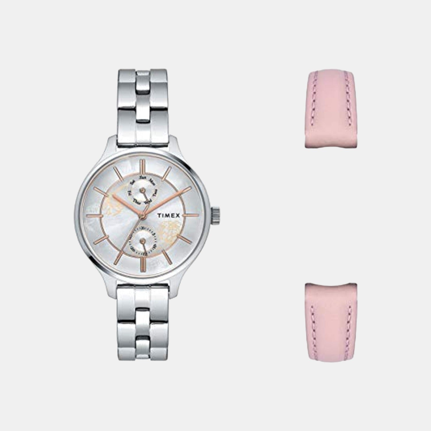 Timex Round Silver Chronograph watch