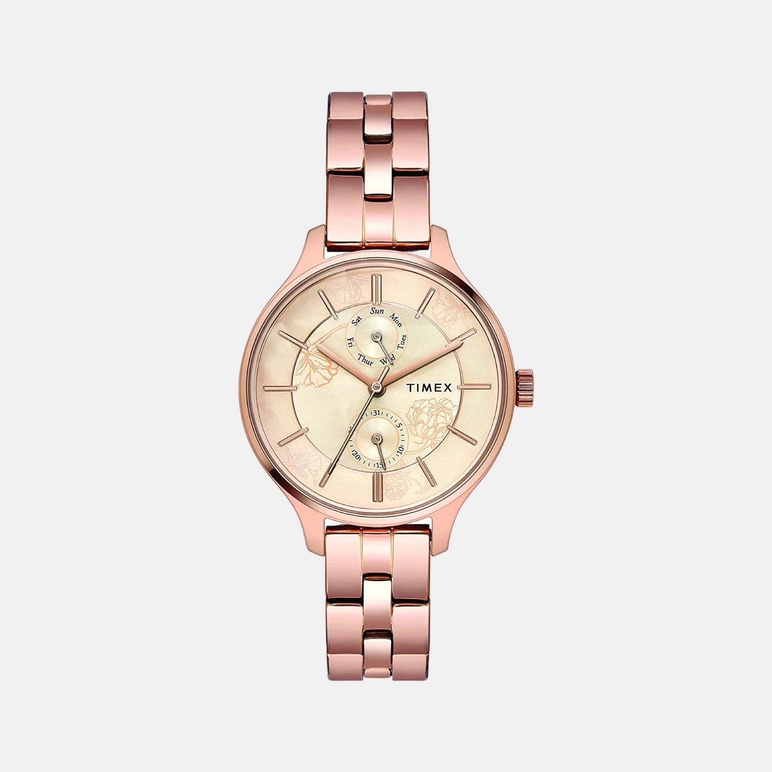 Timex Women s Rose Gold Analog Stainless Steel Watch Timex Just In Time