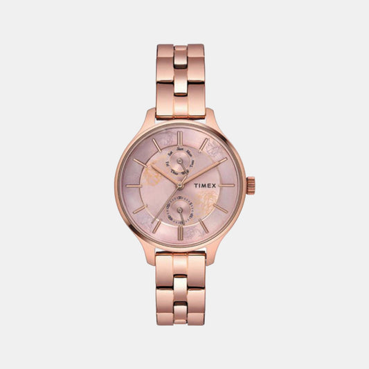 Female Pink Analog Stainless Steel Watch TWEL14804