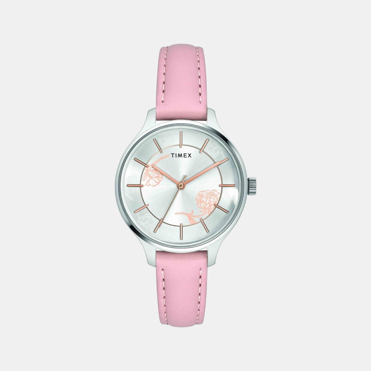 Female Silver Analog Silicon Watch TWEL14805