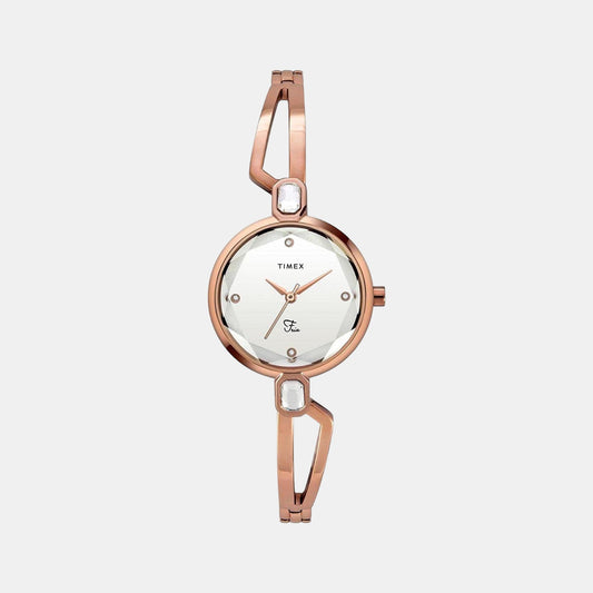 Female Silver Analog Brass Watch TWEL15100