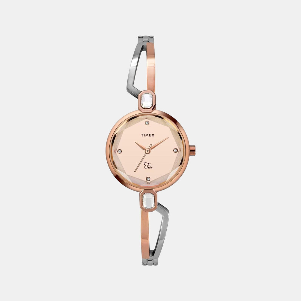 Timex Round Rose Gold Analog watch