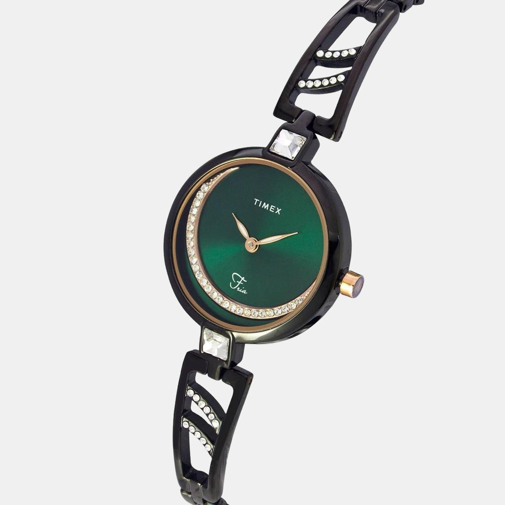 Timex Women Round Green watch