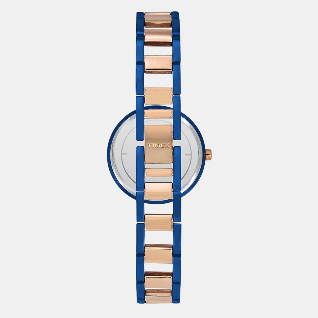 Timex Women Round Blue watch