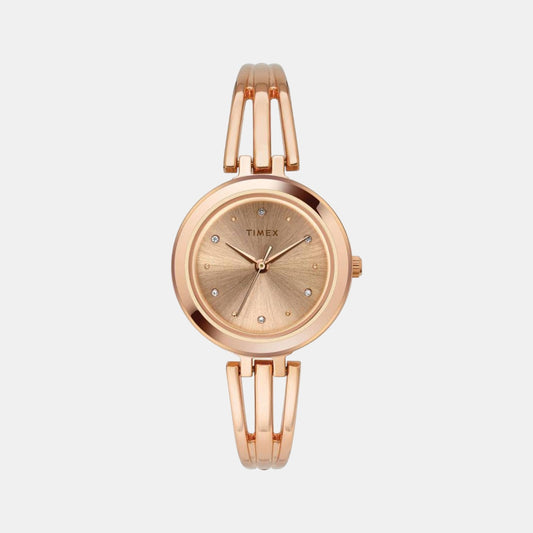 Female Rose Gold Analog Brass Watch TWTL10305