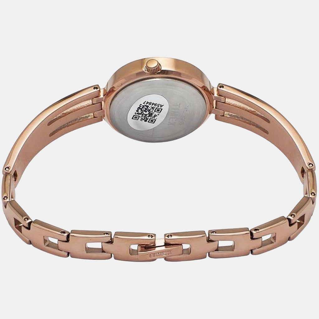 Timex Women Round Rose Gold watch