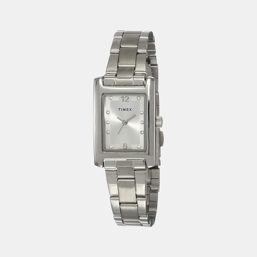 Timex Rectangular Silver Analog watch