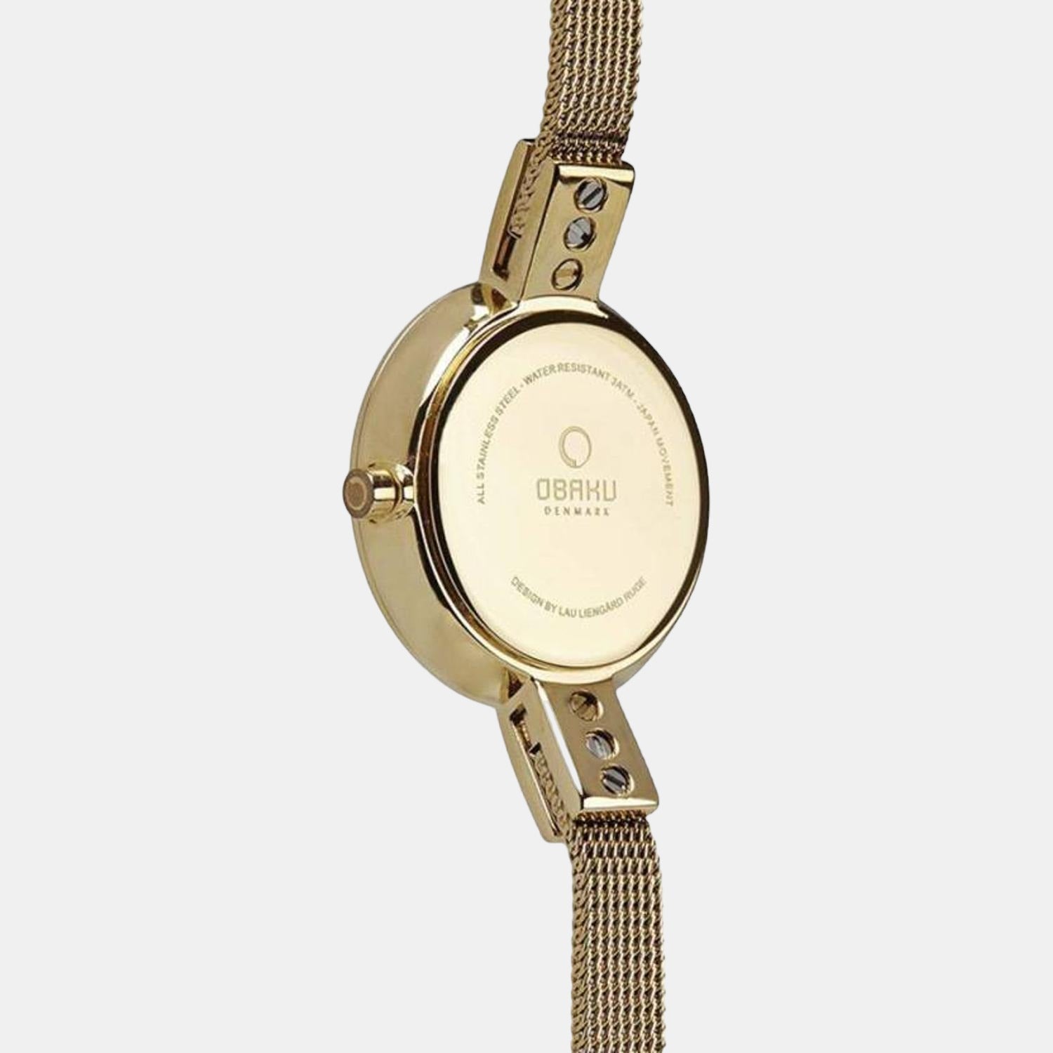 Obaku Women Round Gold watch