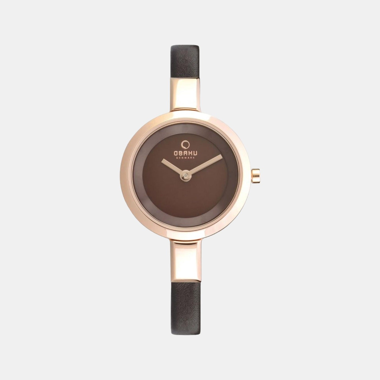 Obaku Round Brown Analog watch