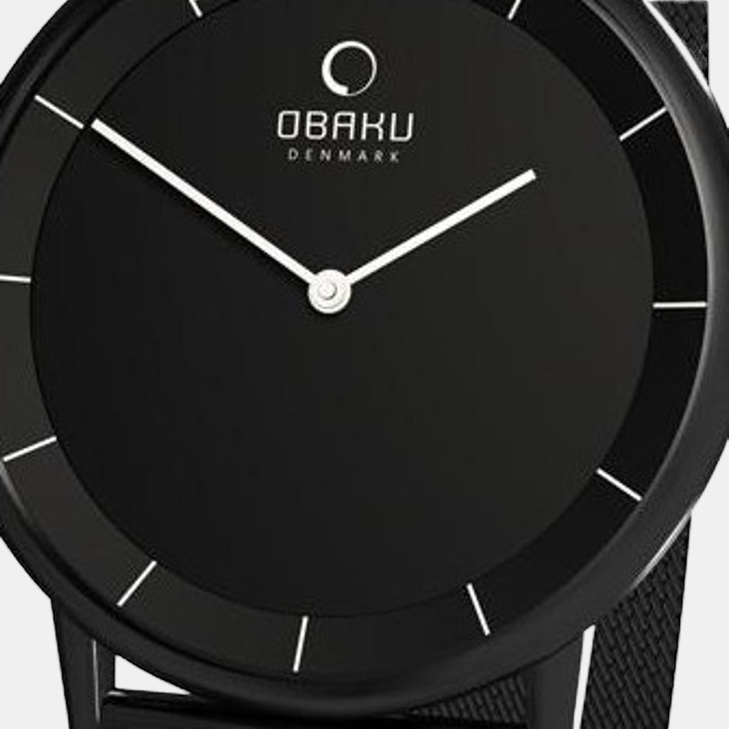 Obaku Men Round Black watch