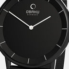 Obaku Men Round Black watch