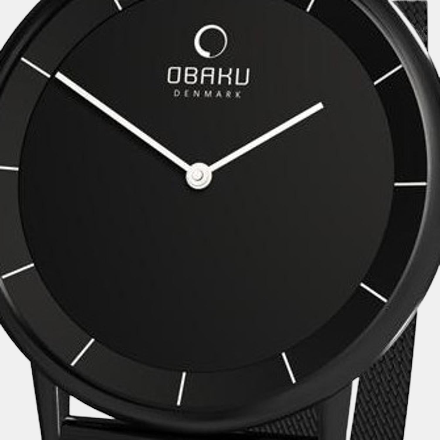 Obaku Men Round Black watch