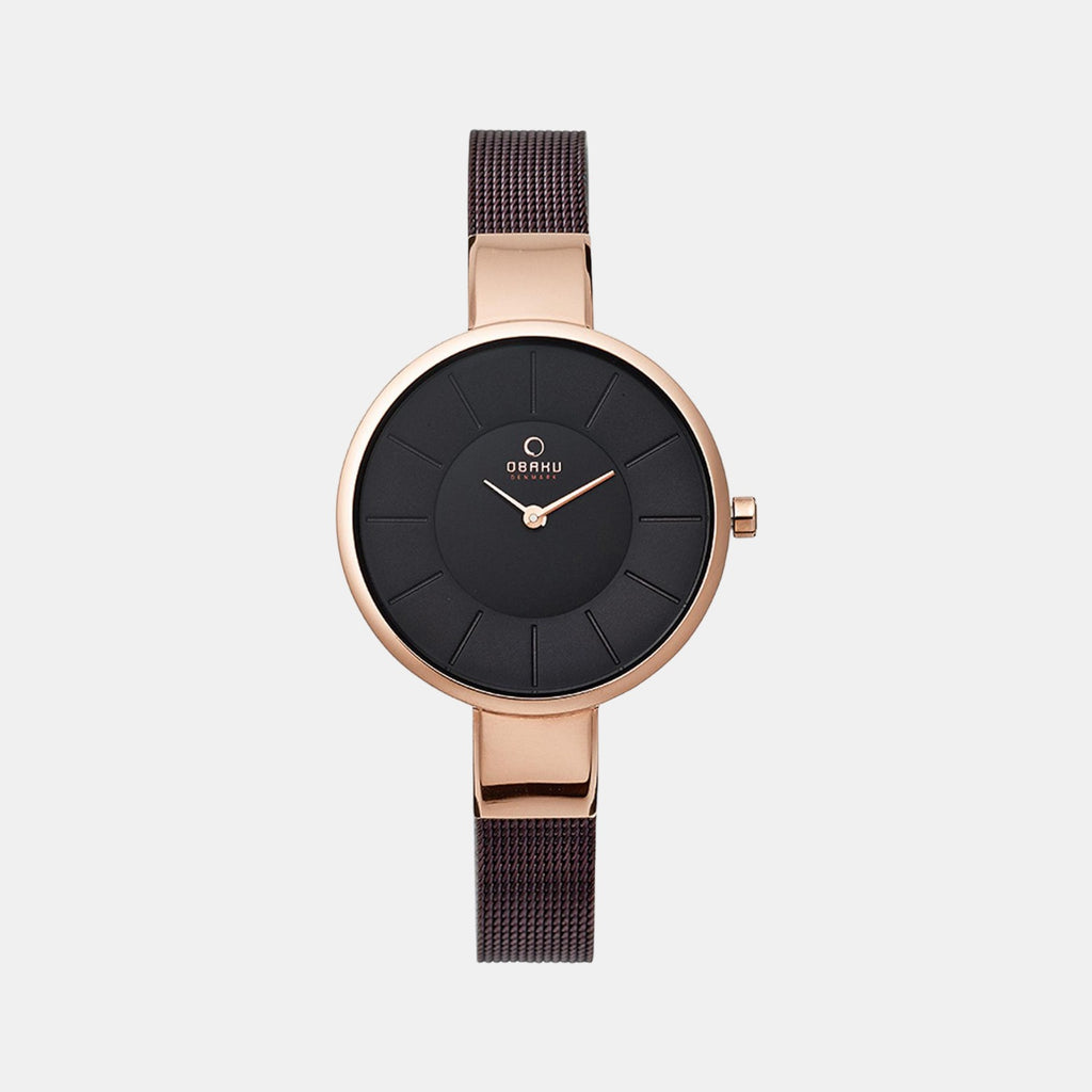 Obaku Round Black Analog watch