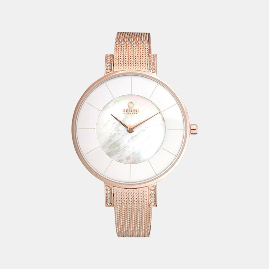 Obaku Round Rose Gold Analog watch