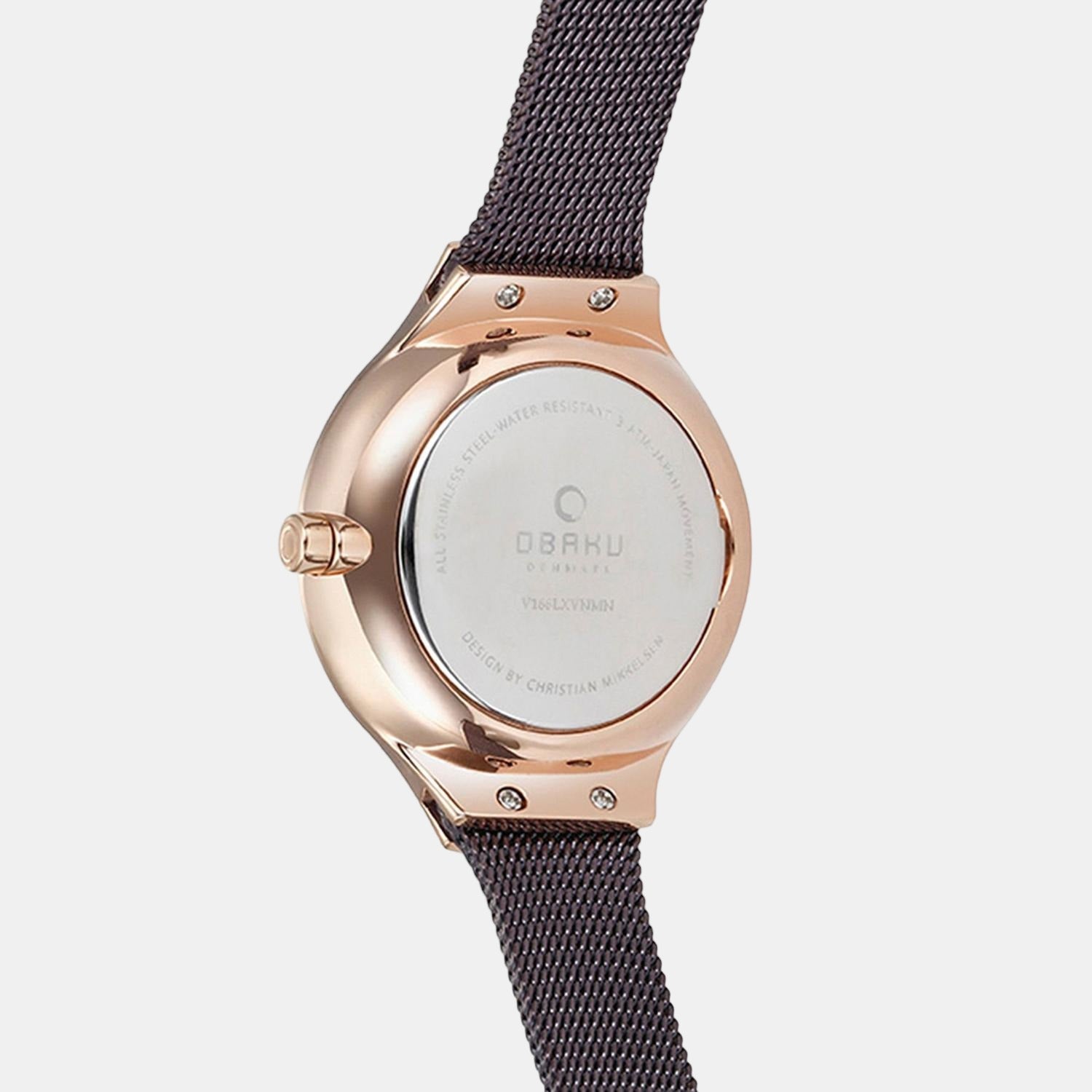 Obaku Women Round Brown watch