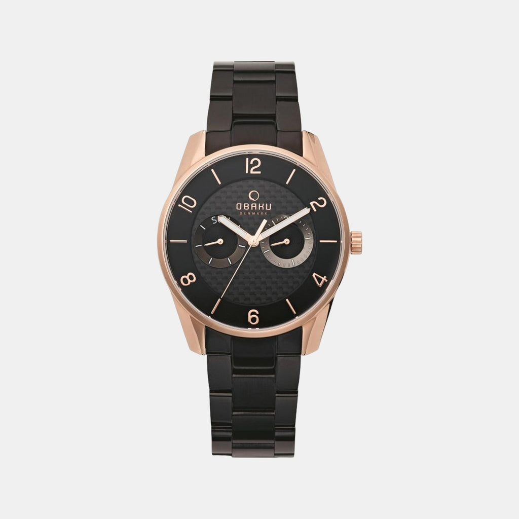 Obaku Round Brown Analog watch