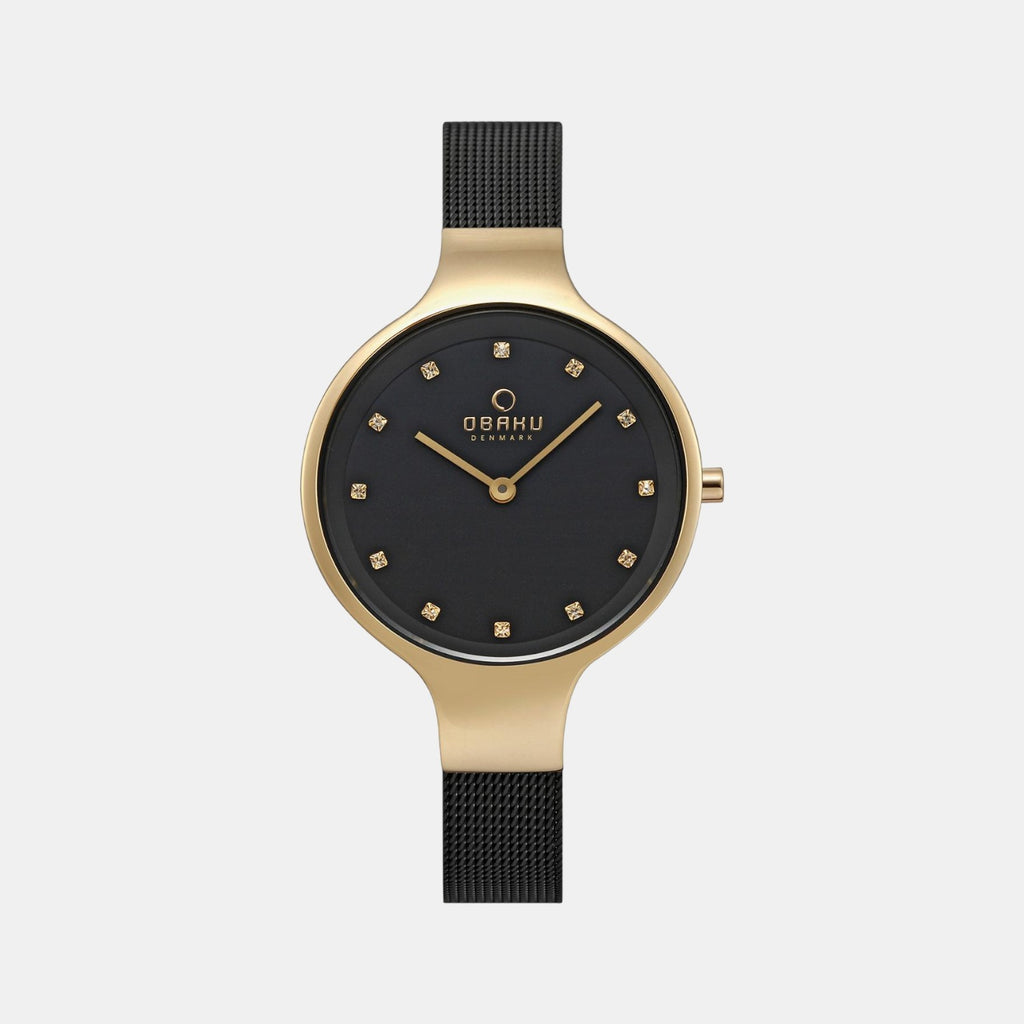 Obaku Round Black Analog watch