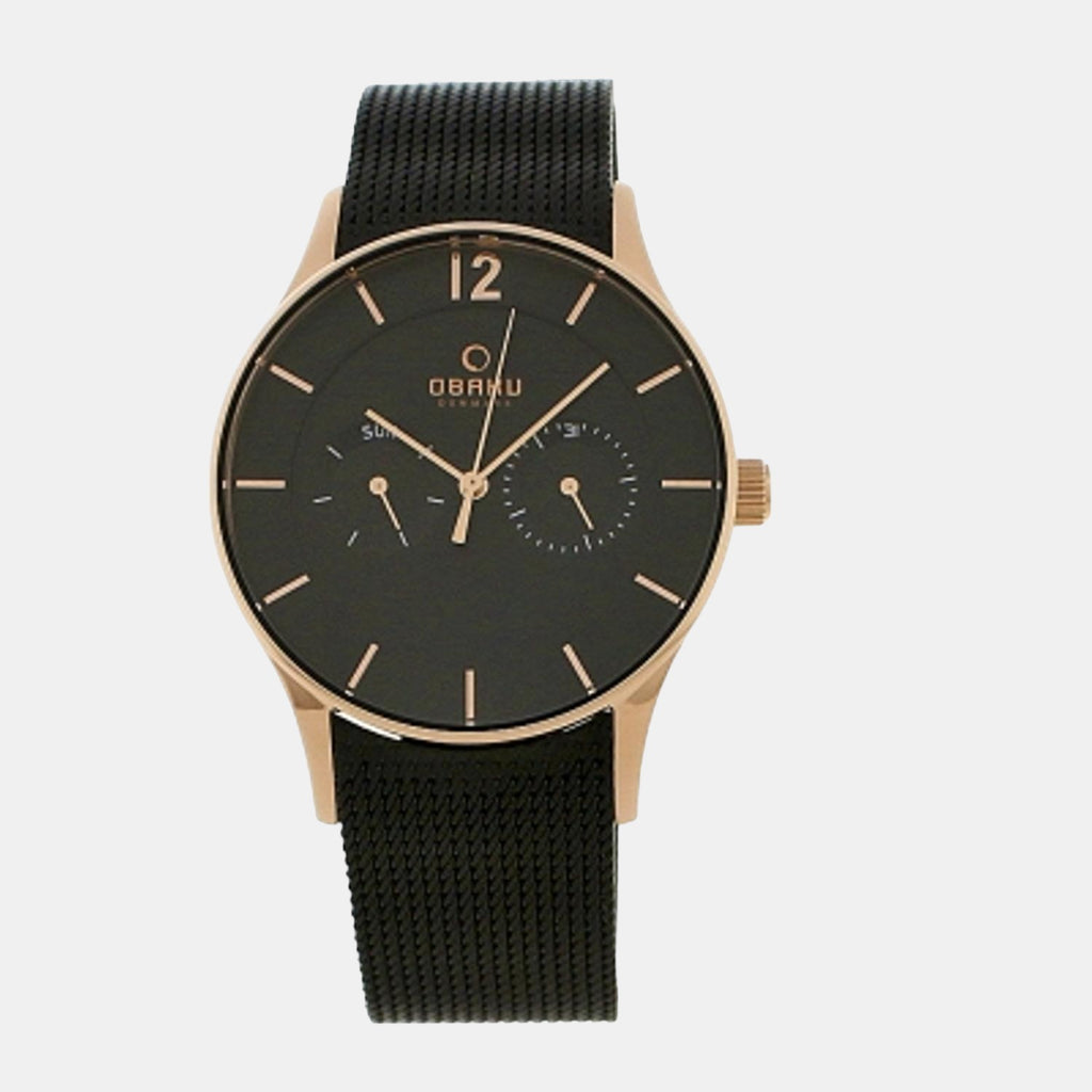 Obaku Round Brown Analog watch