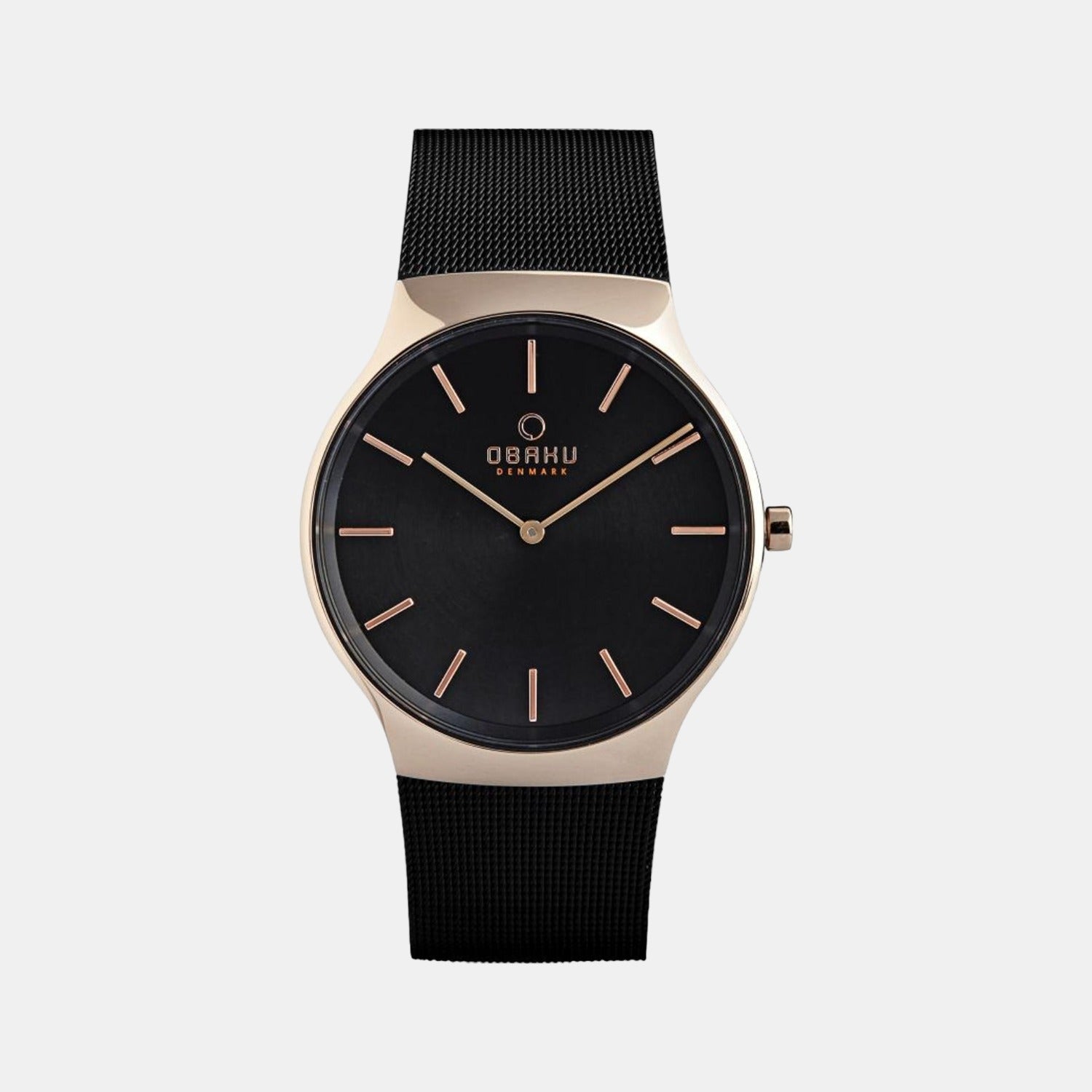 Obaku Round Black Analog watch