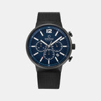 Obaku Round Blue Chronograph watch