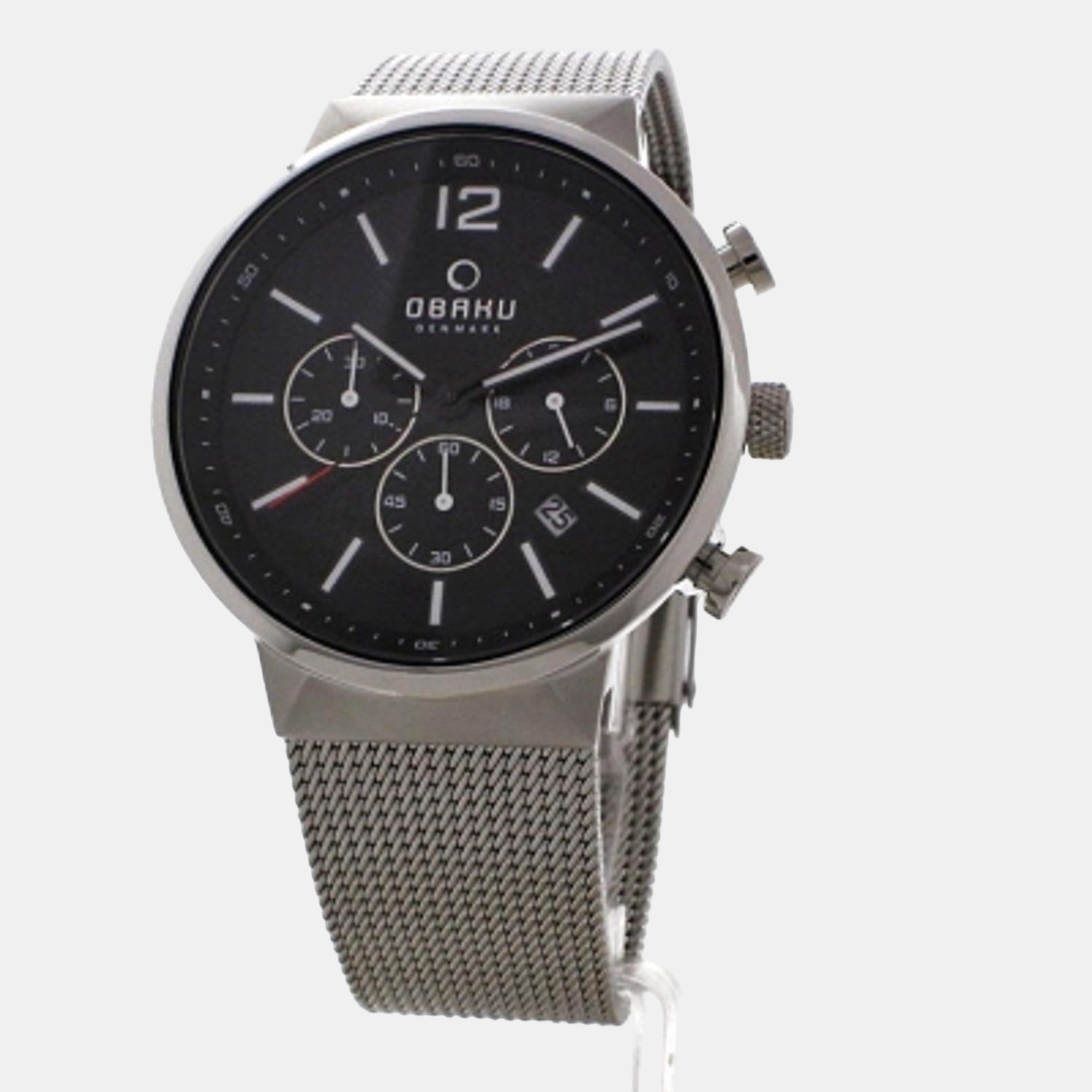 Obaku Stainless Steel Round watch