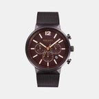 Obaku Round Brown Chronograph watch