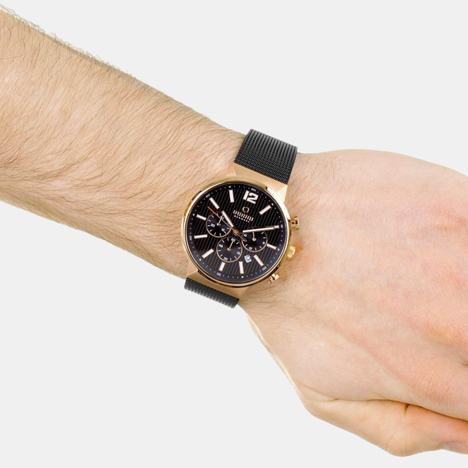 Obaku Men Round Black watch