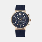 Obaku Round Blue Chronograph watch