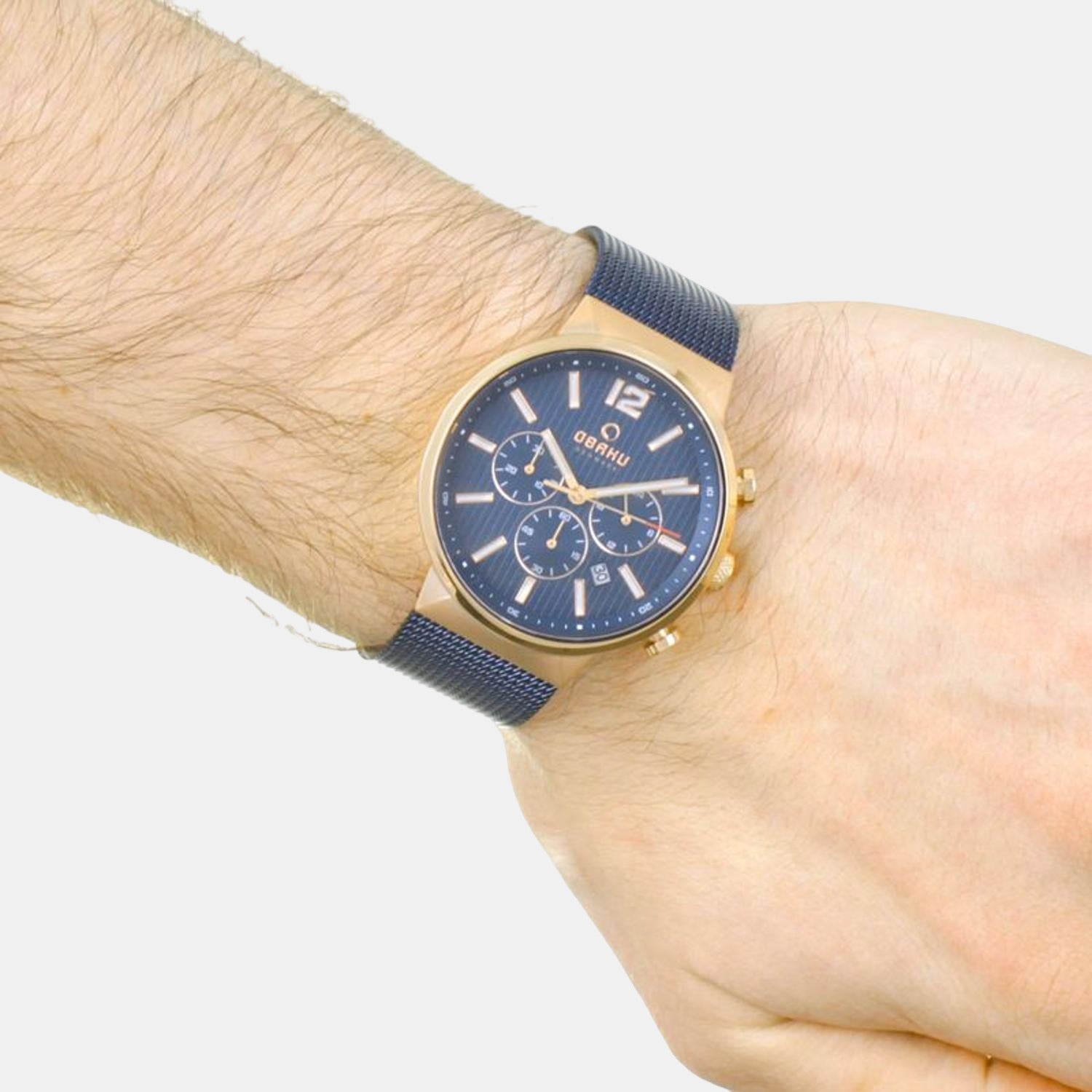 Obaku Men Round Blue watch