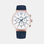 Obaku Round White Chronograph watch