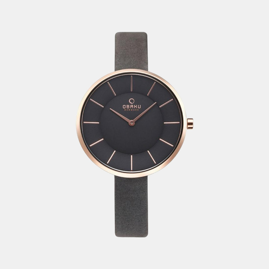 Obaku Round Black Analog watch